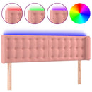 vidaXL rózsaszín bársony LED-es fejtámla 147x16x78/88 cm