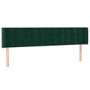 vidaXL sötétzöld bársony LED-es fejtámla 163 x 16 x 78/88 cm