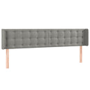 vidaXL világosszürke bársony LED-es fejtámla 183 x 16 x 78/88 cm