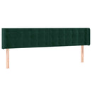 vidaXL sötétzöld bársony LED-es fejtámla 183 x 16 x 78/88 cm
