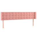 vidaXL rózsaszín bársony LED-es fejtámla 183x16x78/88 cm