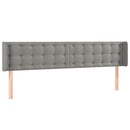 vidaXL világosszürke bársony LED-es fejtámla 203 x 16 x 78/88 cm