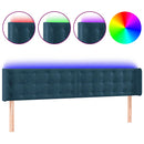 vidaXL sötétkék bársony LED-es fejtámla 203 x 16 x 78/88 cm
