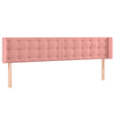 vidaXL rózsaszín bársony LED-es fejtámla 203x16x78/88 cm