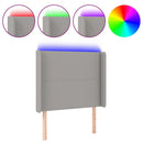 vidaXL világosszürke szövet LED-es fejtámla 83x16x118/128 cm
