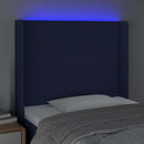 vidaXL kék szövet LED-es fejtámla 83x16x118/128 cm