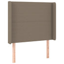 vidaXL tópszínű szövet LED-es fejtámla 93x16x118/128 cm