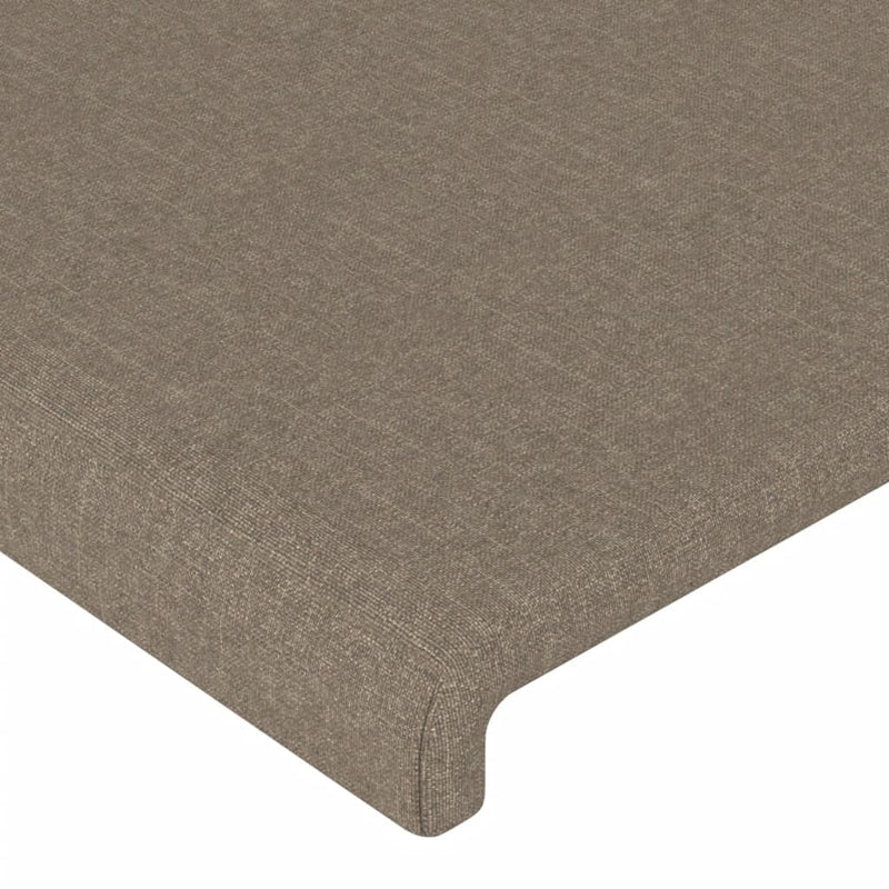 vidaXL tópszínű szövet LED-es fejtámla 93x16x118/128 cm
