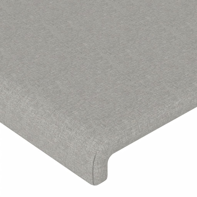 vidaXL világosszürke szövet LED-es fejtámla 103x16x118/128 cm