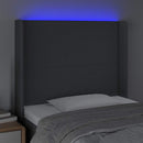 vidaXL fekete szövet LED-es fejtámla 103x16x118/128 cm