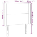 vidaXL tópszínű szövet LED-es fejtámla 103x16x118/128 cm