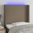 vidaXL tópszínű szövet LED-es fejtámla 103x16x118/128 cm
