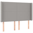 vidaXL világosszürke szövet LED-es fejtámla 147x16x118/128 cm