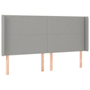 vidaXL világosszürke szövet LED-es fejtámla 163x16x118/128 cm