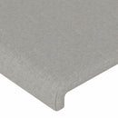 vidaXL világosszürke szövet LED-es fejtámla 163x16x118/128 cm