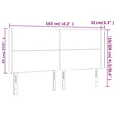 vidaXL világosszürke szövet LED-es fejtámla 163x16x118/128 cm