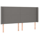 vidaXL sötétszürke szövet LED-es fejtámla 163x16x118/128 cm