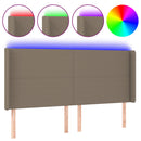 vidaXL tópszínű szövet LED-es fejtámla 163x16x118/128 cm