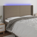 vidaXL tópszínű szövet LED-es fejtámla 163x16x118/128 cm