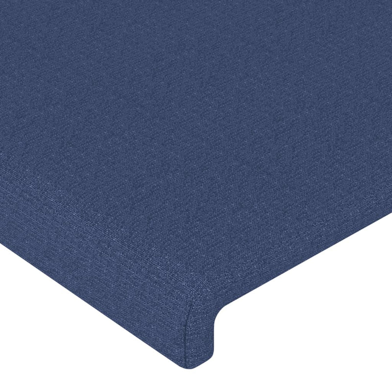 vidaXL kék szövet LED-es fejtámla 163x16x118/128 cm