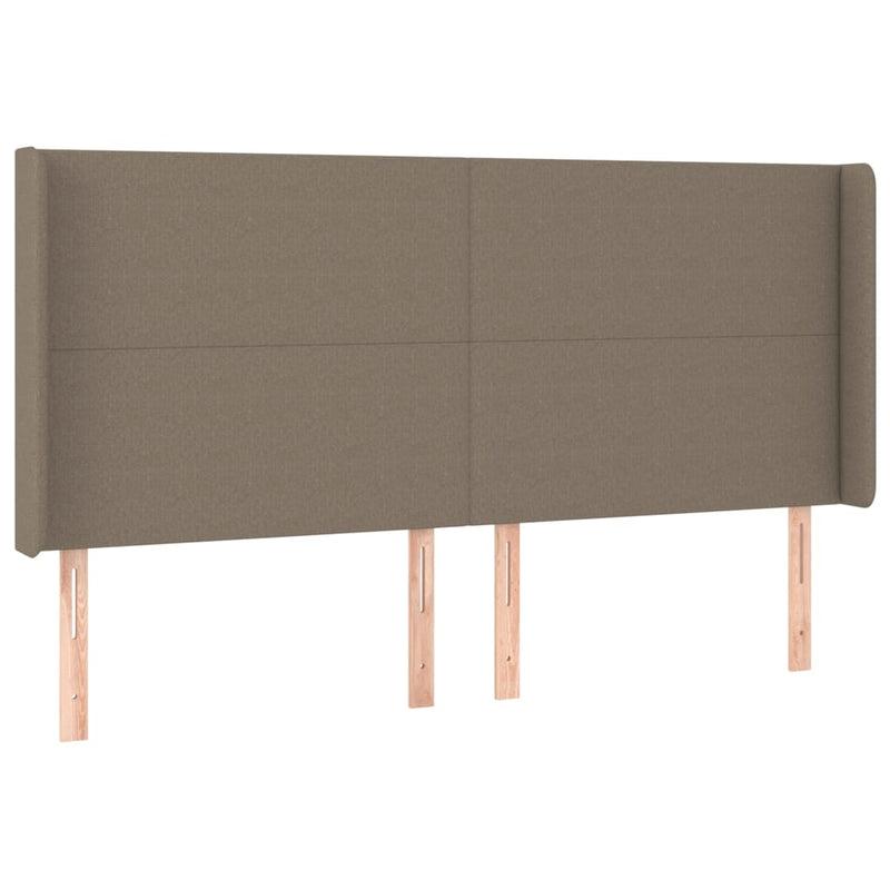 vidaXL tópszínű szövet LED-es fejtámla 183x16x118/128 cm