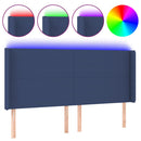 vidaXL kék szövet LED-es fejtámla 183x16x118/128 cm