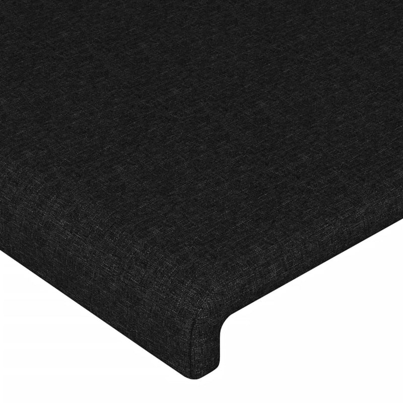 vidaXL fekete szövet LED-es fejtámla 203x16x118/128 cm