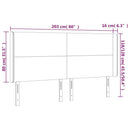 vidaXL sötétbarna szövet LED-es fejtámla 203x16x118/128 cm