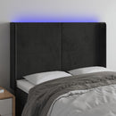 vidaXL fekete bársony LED-es fejtámla 147x16x118/128 cm