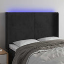 vidaXL fekete bársony LED-es fejtámla 147x16x118/128 cm