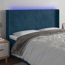 vidaXL sötétkék bársony LED-es fejtámla 163x16x118/128 cm