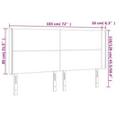 vidaXL sötétszürke bársony LED-es fejtámla 183x16x118/128 cm