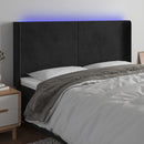 vidaXL fekete bársony LED-es fejtámla 183x16x118/128 cm