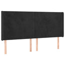 vidaXL fekete bársony LED-es fejtámla 203x16x118/128 cm