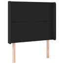 vidaXL fekete műbőr LED-es fejtámla 93x16x118/128 cm