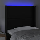 vidaXL fekete műbőr LED-es fejtámla 93x16x118/128 cm