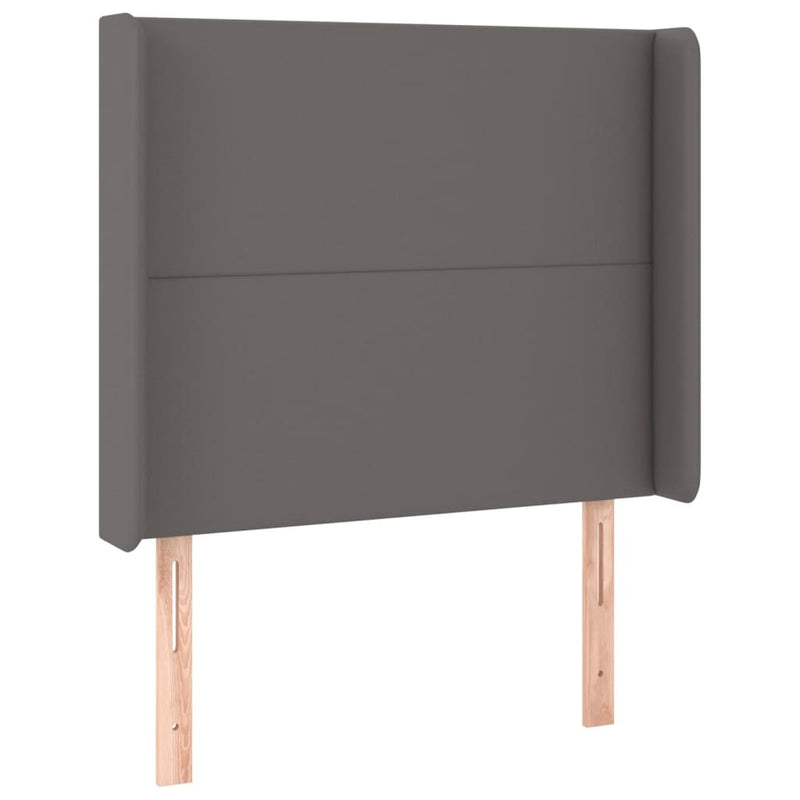 vidaXL szürke műbőr LED-es fejtámla 93x16x118/128 cm