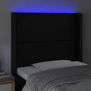 vidaXL fekete műbőr LED-es fejtámla 103x16x118/128 cm