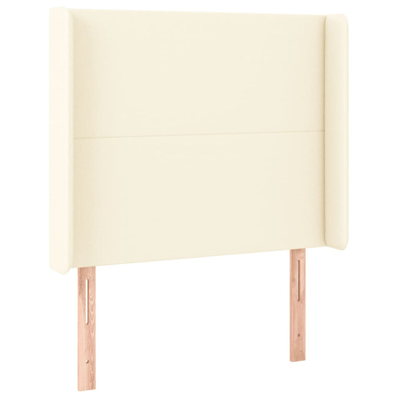 vidaXL krémszínű műbőr LED-es fejtámla 103x16x118/128 cm