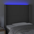 vidaXL szürke műbőr LED-es fejtámla 103x16x118/128 cm