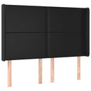vidaXL fekete műbőr LED-es fejtámla 147x16x118/128 cm