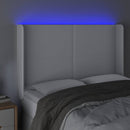 vidaXL fehér műbőr LED-es fejtámla 147x16x118/128 cm