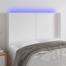 vidaXL fehér műbőr LED-es fejtámla 147x16x118/128 cm