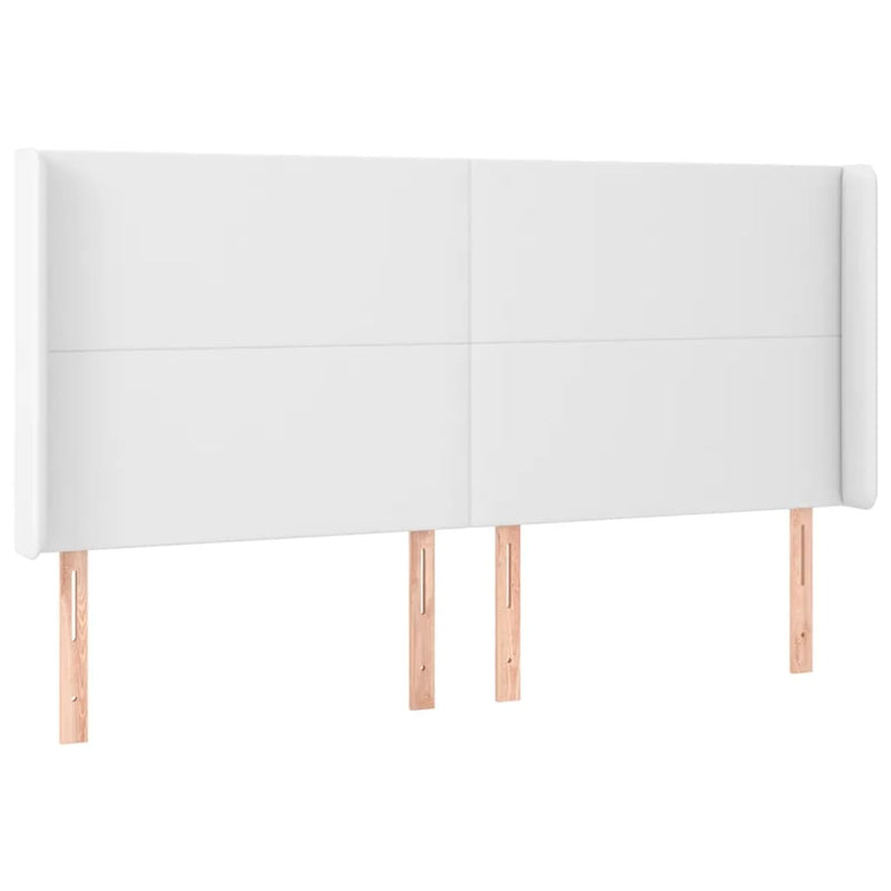 vidaXL fehér műbőr LED-es fejtámla 163x16x118/128 cm