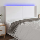 vidaXL fehér műbőr LED-es fejtámla 163x16x118/128 cm