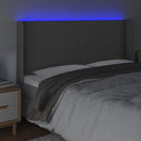 vidaXL szürke műbőr LED-es fejtámla 163x16x118/128 cm