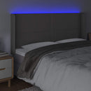 vidaXL szürke műbőr LED-es fejtámla 163x16x118/128 cm
