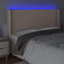 vidaXL kávészínű műbőr LED-es fejtámla 163x16x118/128 cm