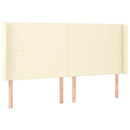 vidaXL krémszínű műbőr LED-es fejtámla 183x16x118/128 cm