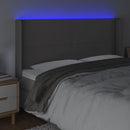 vidaXL szürke műbőr LED-es fejtámla 183x16x118/128 cm